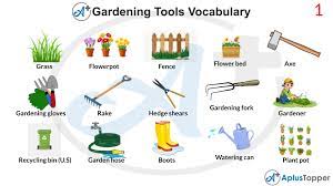 gardening tools voary list of