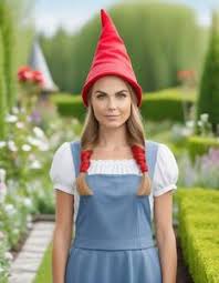 garden gnome costume woman face swap