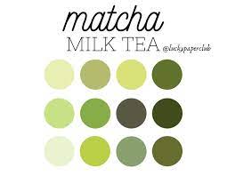 Matcha Milk Tea Color Palette Milk