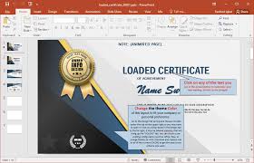 Animated Certificate Design Powerpoint Template