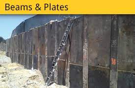 h beams shoring plates trench