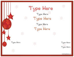 Homemade Christmas Gift Certificates Templates Free