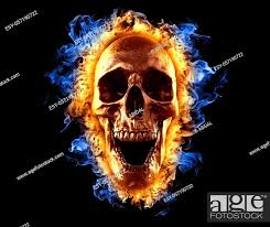 skull burned in fire wallpaper 3d