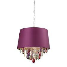Lighting Pendants Transitional Shaded Pendant With Multicolor Crystal Accents Drum Pendant Lighting Drum Shade Chandelier Drum Pendant Lamp