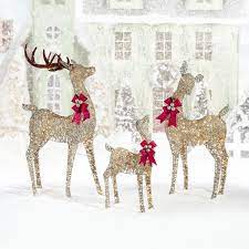 Maybe you would like to learn more about one of these? Indoor Outdoor Christmas Reindeer Family Set Of 3 With Led Lights Costco Uk