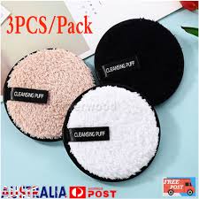 3pcs microfiber cloth pads makeup