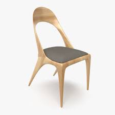 1956 saw the first et al. 3d Wood Chair Model Turbosquid 1642965