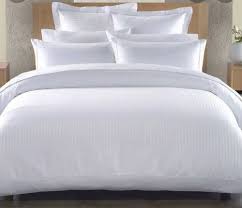 White Cotton Fl Print Hotel Bed