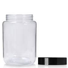 500ml pvc clear top jar black