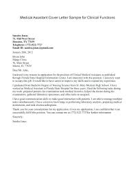 Examples Of Medical Assistant Cover Letters Medical Assistant Cover