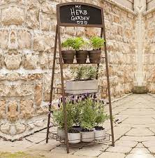 Folding Plant Stand With Chalkboard