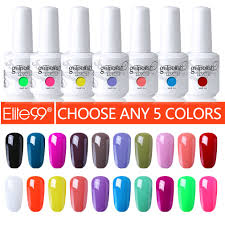 Elite99 Pick Any 5 Colors Soak Off Gel Nail Polish Uv Led Color Nail Art Gift Set 241 Colors Available