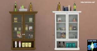 Glass Wall Cabinet At Simista Sims 4