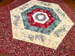 Holiday Quilted Hexagons Table Mat