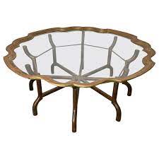 Brass And Glass Tray Top Coffee Table
