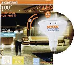 Sylvania 100w Equivalent Par38 Warm White Motion Sensor Led Light Bulb At Menards