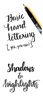 hand lettering shadows and highlights