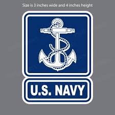 Us Navy Anchor Vinyl Military Bumper