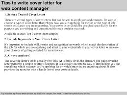 Web content manager cover letter Pinterest