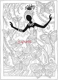 African Lady And Butterflies Pdf Cross Stitch Chart Music