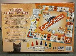monopoly catopoly cat themed board game