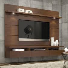 Brown Wall Mounted Wooden Tv Cabinet