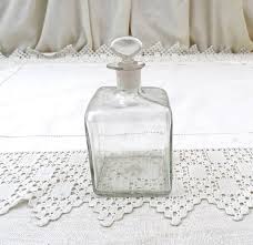 Antique French Mold Blown Clear Glass