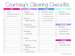 House Cleaning Checklist Template Free Pretty Schedule Of