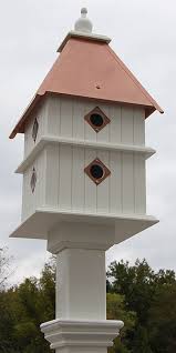 Bird House And Decorative Mounting Post