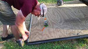 floor of an enclosed trailer