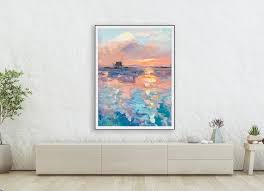 Sunset Wall Art Canvas Print Ocean Art
