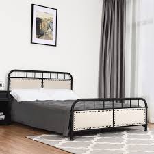 queen size metal bed frame platform bed