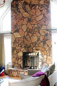Stone Fireplace Makeover