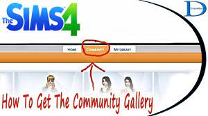 community gallery tab in the sims 4