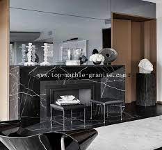 Black Marble Fireplace Hearth