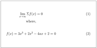 Latex Mathematical Equations Javatpoint