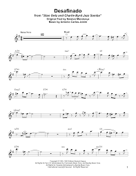 Stan Getz Desafinado Sheet Music Notes Chords Download Printable Tenor Sax Transcription Sku 181493