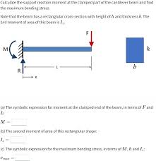 calculate the support reaction moment