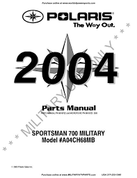 2004 Polaris Sportsman 700 Military