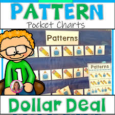Dollar Deal Pattern Pocket Chart Center Color Or Black And White