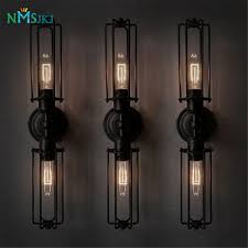 Us 25 99 35 Off Black Antique Wrought Iron Wall Sconces Light Decor Lighting Fixture In Led Indoor Wall Lamps From Lights Lighting On Aliexpress