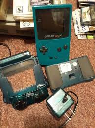 Blue Game Boy Color Come With Magnifying Glass With Light Rechargeable Battery Pack Works Great Gameboy Blue Game Games