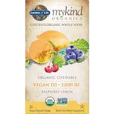 organics vegan d3 raspberry lemon