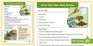 Grow Your Own Herb Garden Teacher Made