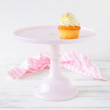 Pink Milk Glass Cake Stand Coming