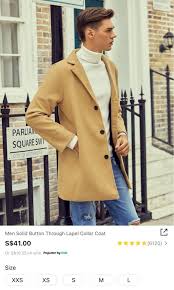 Collar Coat For Winter Men S Fashion
