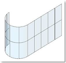 simple curved glazing in revit curtain