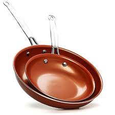 copper frying pan set 8 10 ceramic