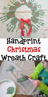 christmas handprint wreath homemade