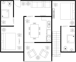two bedrooms apartment floor plan